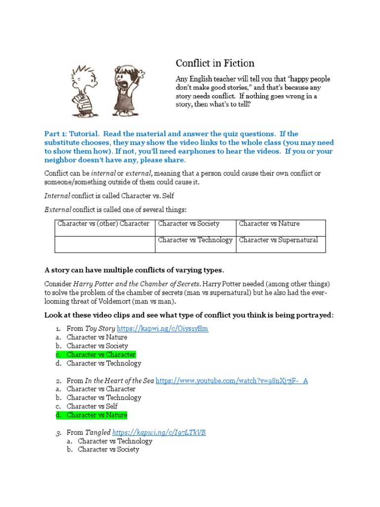 Conflict in Fiction Inc PDF