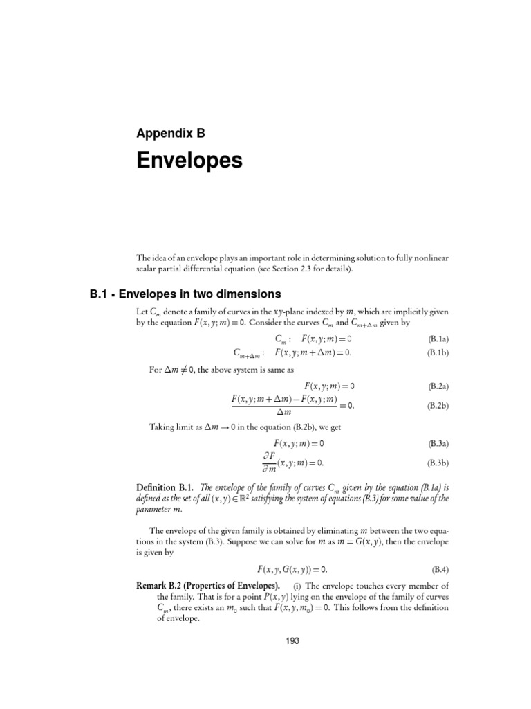 App Envelopes | PDF | Equations | Theoretical Physics