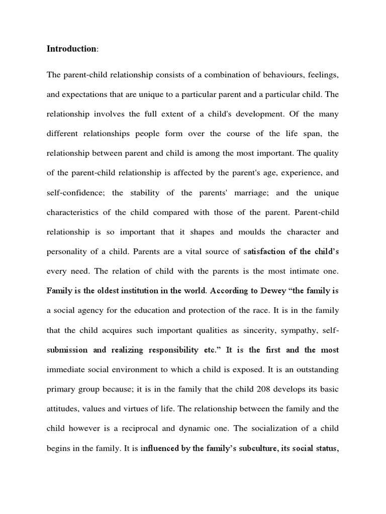 Understanding Parent-Child Relationships | PDF | Child Neglect | Child ...