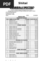 Shital Price List 2019