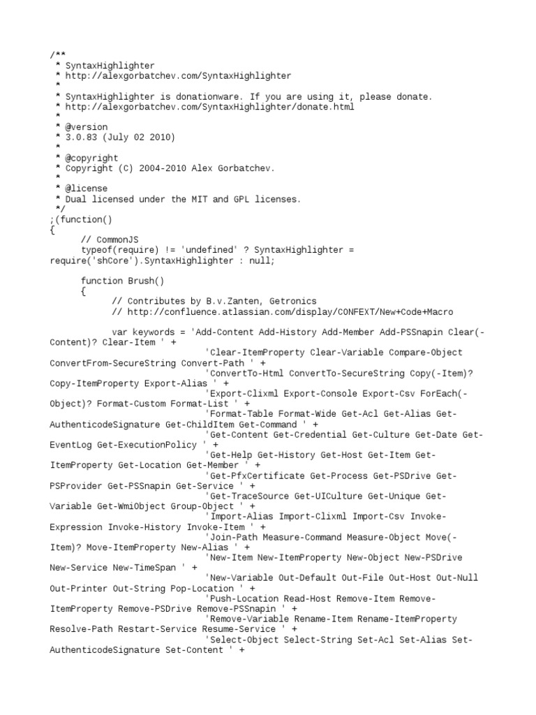 SH Brush Power Shell PDF Notation Computing