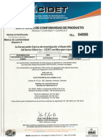 Certificado RETIE - Aisladores