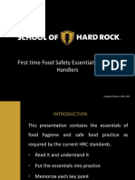 First Time Food Safety Essentials For Food Handlers: Updated October 28th, 2015