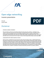 Open Edge Networking: Investor Presentation