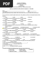 1ST Periodical Test in English 10