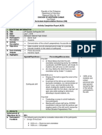 Earthquake Drill Report for Balnasan National High School