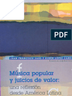 Música popular y juicios de valor. Una reflexión desde América Latina (Sans y Cano, 2011)