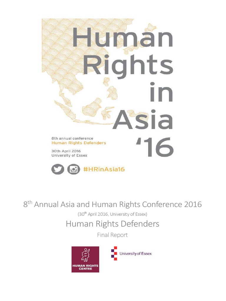 Human Rights Defenders Asia 2016 | PDF | Human Rights | Ethical Principles