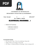 Electrical Machines І: University Of Technology