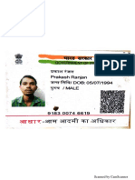 Adhar Card Sample