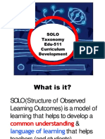 Solo Taxonomy Edu-511 Curriculum Development