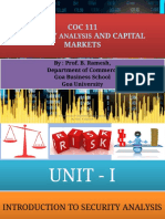 Security Analysis and Capital Markets Prof PDF