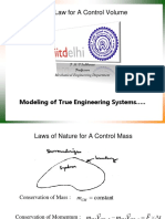 First Law For A Control Volume: Modeling of True Engineering Systems .
