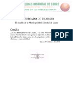 Certificado de Trabajo