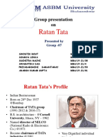 Ratan Tata: Group Presentation On