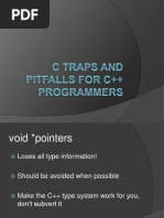 Ctraps and Pitfalls For CPP Programmers