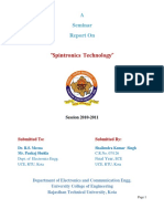 "Spintronics Technology": A Seminar Report On