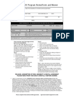 Program Rental Form and Waiver