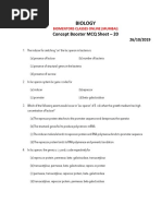 BIOLOGY Concept Booster MCQ Sheet - 20 PDF