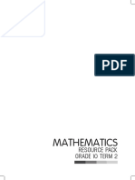 Mathematics: Resource Pack Grade 10 Term 2