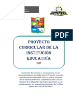 Proyecto Curricular de La Institución Educativa