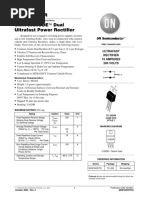 On Semiconductor MUR1620CTR Datasheet