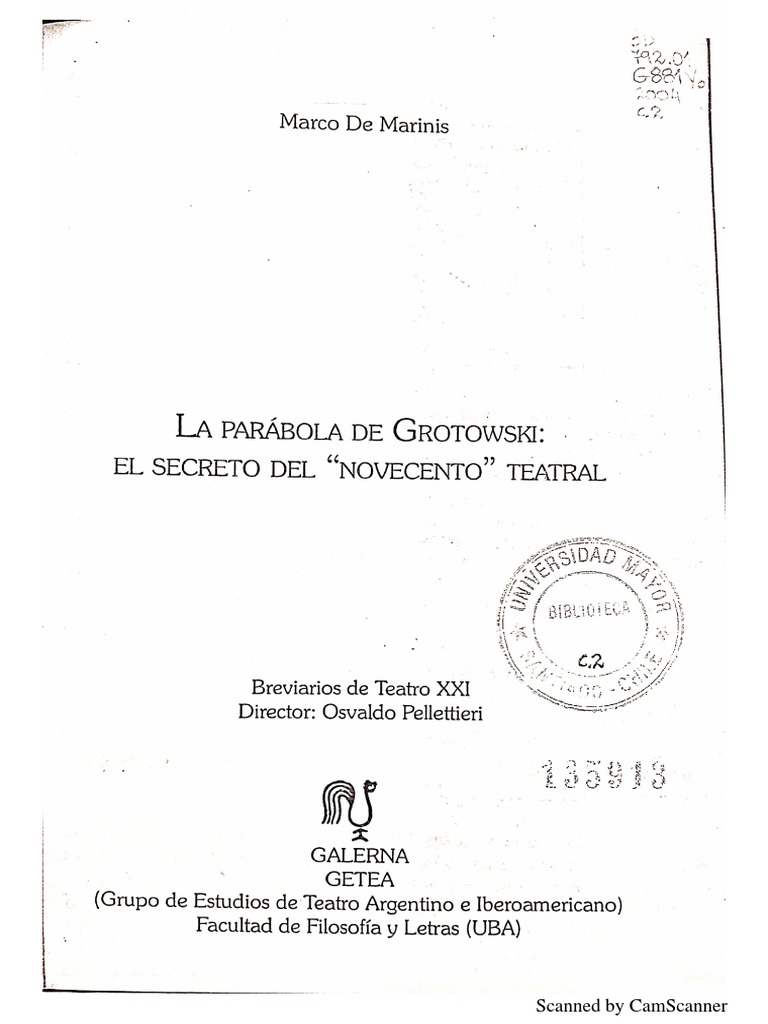 La Parábola de Grotowski PDF PDF