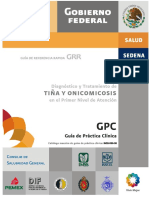 GRR GPC Diagnóstico y Tratamiento de TIÑA Y ONICOMICOSIS en El Primer Nivel de Atención Guía de Práctica Clínica GUÍA de REFERENCIA RAPIDA