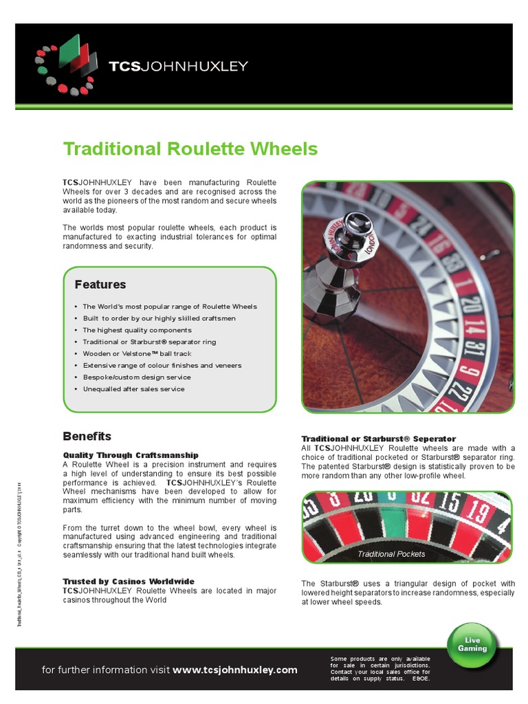 Traditional Roulette Wheels: Features | PDF | Roulette