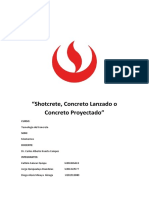 Características del shotcrete o concreto lanzado