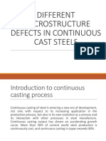 Macrostructure Defect in Continuous Steel Casting