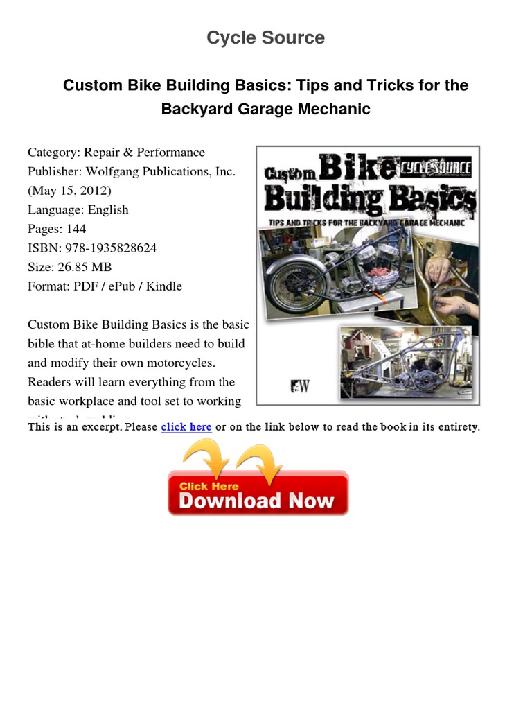 Custom Bike Building Basics Guide | PDF | Motorcycle | Motorcycling