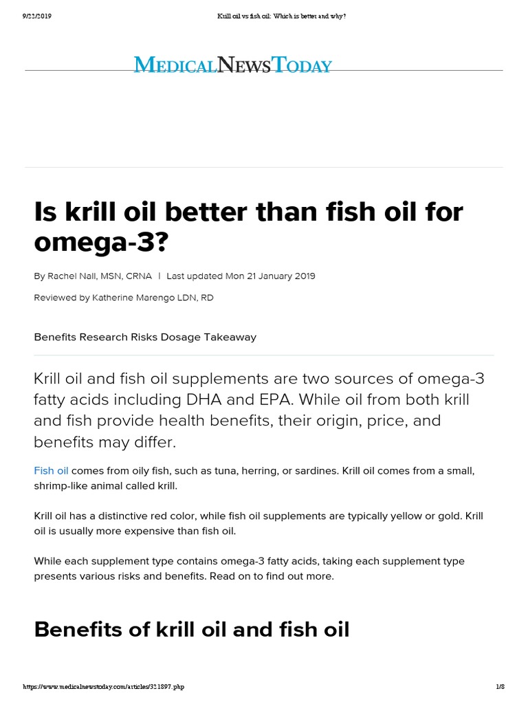 Article THPkrill Oil Vs Fish Oil PDF Fish Oil Omega 3 Fatty Acid