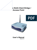 Wireless Multi-Client Bridge / Access Point: User's Manual