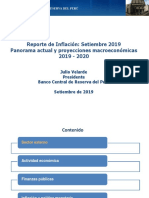 Reporte de Inflacion Setiembre 2019