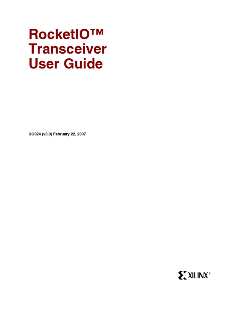 Xilinx RocketIO Transceiver User Guide (Ug024) | PDF | Copyright ...
