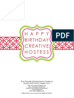 Happy Bir Thday Creative Hostess: Free Printable Birthday Banner Design by (Anders Ruff Custom Designs, LLC.)