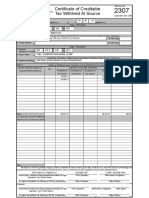 BIR Form No. 2307 Certificate