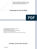 Geologia - Setorização de Áreas de Risco