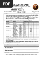 5 STD Fitzee Samplepaper