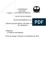 Cristalización de acetanilida mediante hexano como disolvente