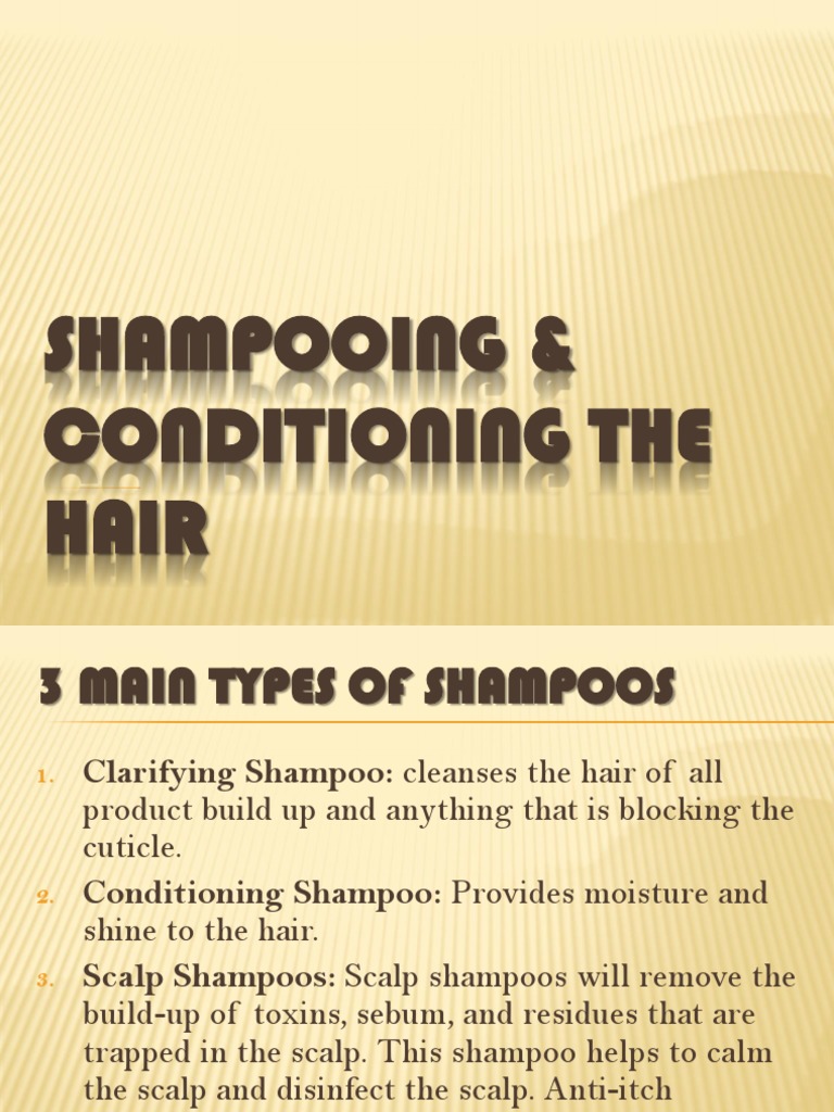 Shampooing & Conditioning The Hair PDF