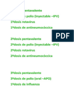 1º Dosis Pentavalente