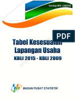 Tabel Kesesuaian Lapangan Usaha KBLI 2015 - KBLI 2009