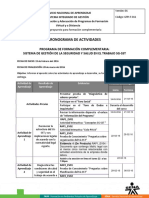 Cronograma Actividades SG-SST