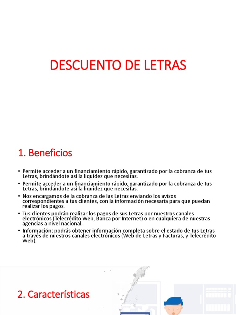 Descuento de Letras BCP: Beneficios y Requisitos | PDF