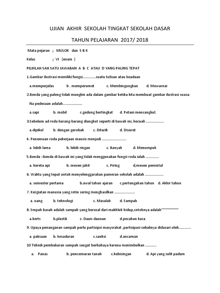 Ujian Mulok