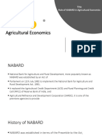 Title Role of NABARD in Agricultural Economics