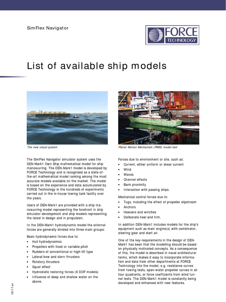 SimFlex Navigator Ship Models Overview | PDF | Ships | Watercraft