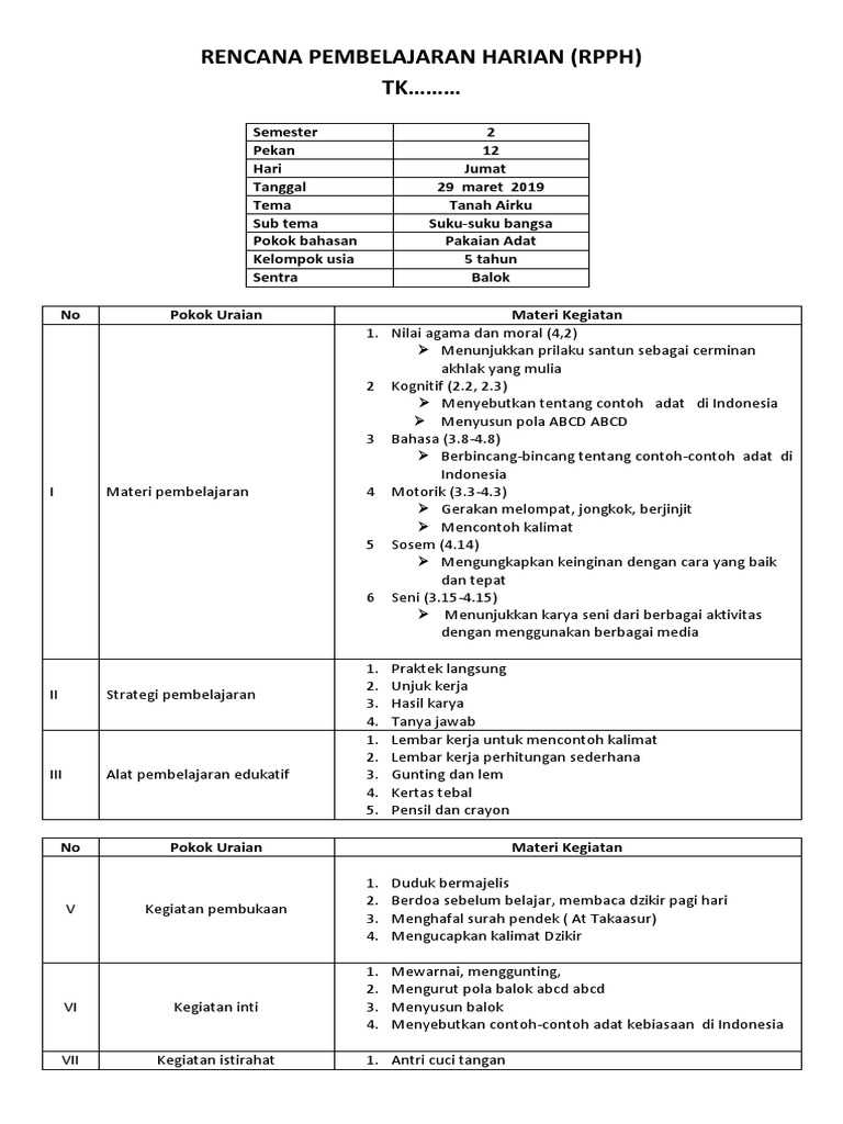 RPPH Balok | PDF